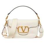 VALENTINO GARAVANI ALLTIME GRAINY CALFSKIN SHOULDER BAG