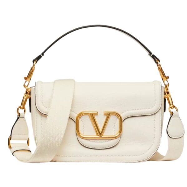 VALENTINO GARAVANI ALLTIME GRAINY CALFSKIN SHOULDER BAG