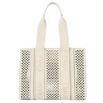 CHLOE MEDIUM WOODY TOTE BAG MISTY IVORY