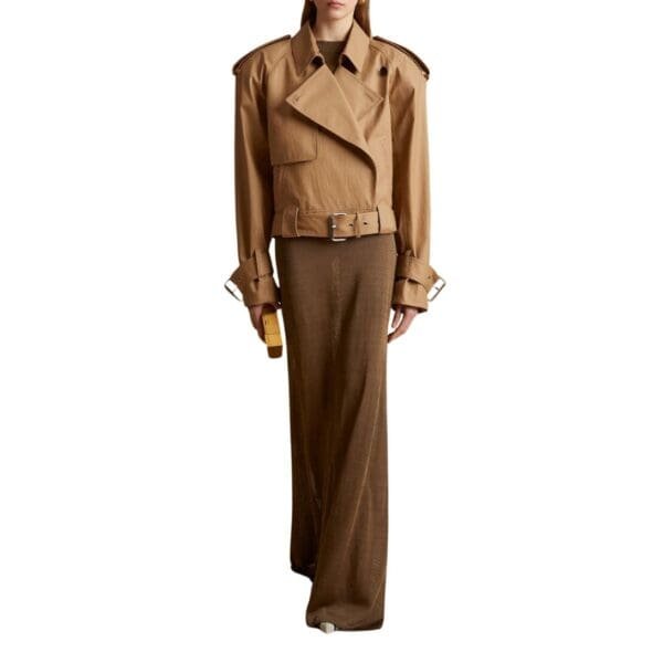 KHAITE THE HAMMOND JACKET IN KHAKI