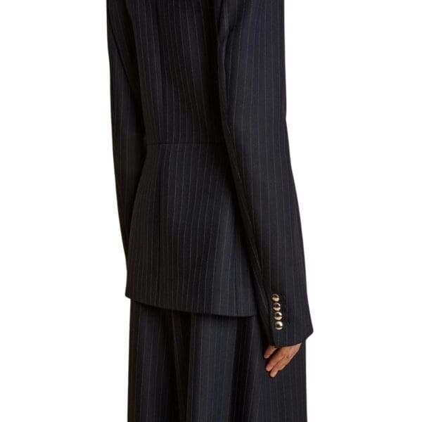 KHAITE THE SAMUEL JACKET WITH NAVY AND WHITE STRIPS