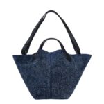PROENZA LARGE CHELSEA TOTE IN BRUSHED SUEDE DEEP NAVY