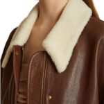 KHAITE THE SHELLAR JACKET IN CLASSIC BROWN LEATHER