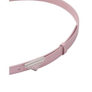 PARADA SAFFIANO LEATHER BELT IN PINK