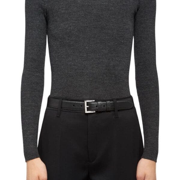 PARADA Saffiano leather belt IN BLACK