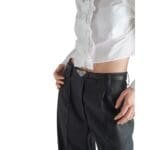 PARADA SAFFIANO LEATHER BELT IN BLACK
