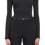 PARADA SAFFIANO LEATHER BELT IN BLACK