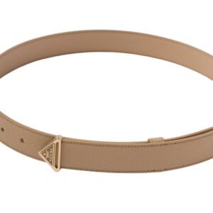 PARADA SAFFIANO LEATHER BELT IN LIGHT BROWN
