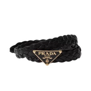 PRADA NAPPA LEATHER BELT IN BLACK
