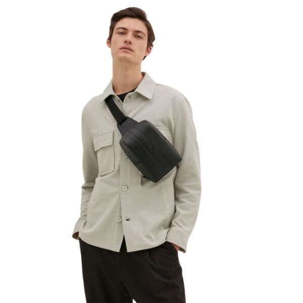 VALEXTRA V-LINE ONE SHOULDER BACKPACK