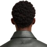 AMI ZIPPED JACKET IN DARK OLIVE GREEN