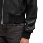 AMI ZIPPED LEATHER JACKET