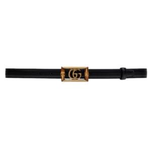 GUCCI BELT WITH DOUBLE G BUCKLE AND BAMBOO