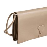 AMI VOULEZ VOUS WALLET STRAP IN LIGHT BEIGE