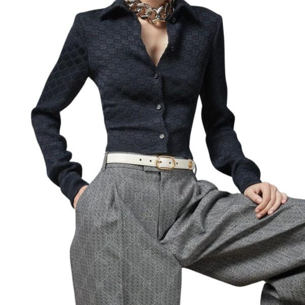 GUCCI BELT WITH ROUND INTERLOCKING G