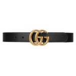 GUCCI CHILDREN'S LEATHER DOUBLE G BELT