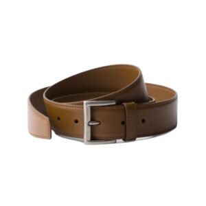 PRADA LEATHER BELT IN BROWN