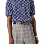 GUCCI GG MARMONT LEATHER BELT WITH SHINY BUCKLE