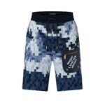 LOUIS VUITTON HYBRID LEATHER AND COTTON DAIMER SHORTS