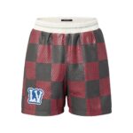 LOUIS VUITTON LEATHER INTARSIA DAIMER RUGDY SHORTS