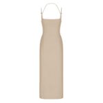 the attico beige midi dress