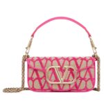 SMALL VALENTINO GARAVANI LOCÒ TOILE ICONOGRAPHE SHOULDER BAG