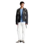 BALMAIN WESTERN LEATHER BIKER JACKET