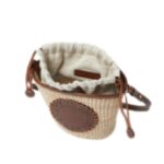 STELLA MCCARTNEY LOGO RAFFIA CROSSBODY BAG