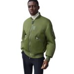 MACKAGE FRANCIS DOWN BOMBER JACKET WITH SHEARLING COLLAR 