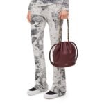 LOEWE FLAMENCO PURSE BUCKET BAG IN SOFT LAMBSKIN