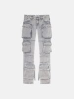 THE ATTICO ESSIE LIGHT GREY LONG PANTS