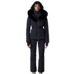 mackage elita down ski jacket with removable blue fox fur trim