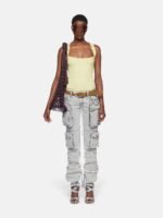 THE ATTICO ESSIE LIGHT GREY LONG PANTS