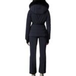 mackage elita down ski jacket with removable blue fox fur trim