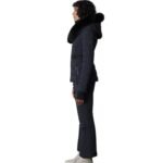 mackage elita down ski jacket with removable blue fox fur trim