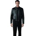 mackage chance spread collar leather jacket