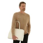 VALEXTRA V-LINE HORIZONTAL SHOPPING BAG