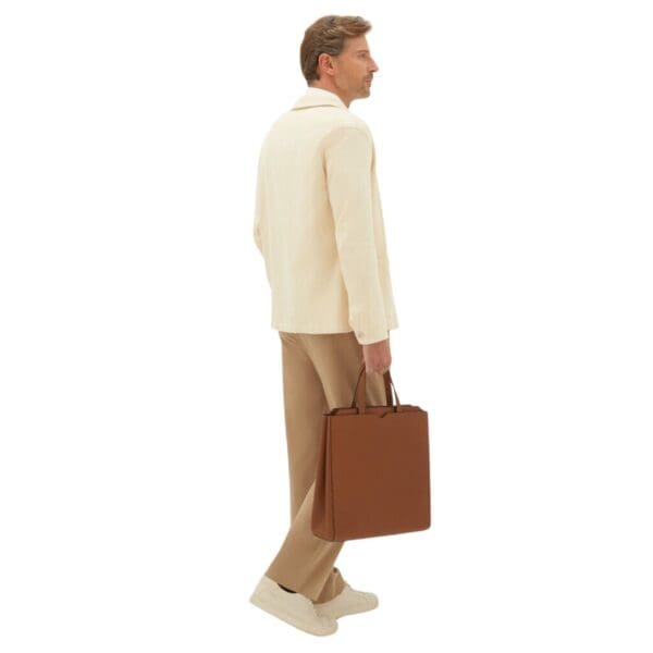 VALEXTRA V-LINE VERTICAL SHOPPING BAG