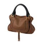 CHLOE MARCIE LARGE DOUBLE CARRY BAG PALM BROWN