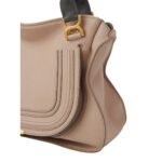 CHLOE MARCIE LARGE DOUBLE CARRY BAG FLORAL GREY