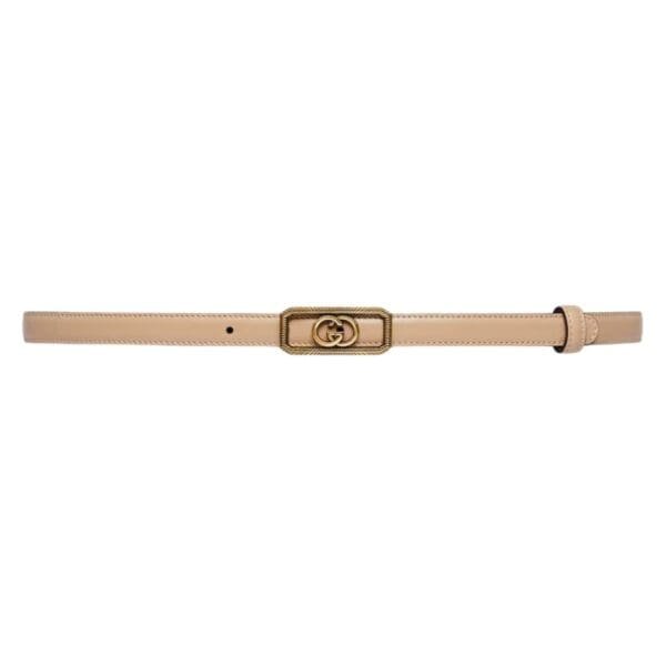 GUCCI THIN BELT WITH INTERLOCKING G BUCKLE