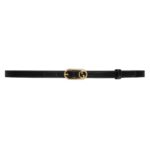 GUCCI THIN BELT WITH ROUND INTERLOCKING G
