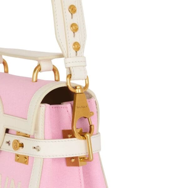 BALMAIN B-BUZZ 23 CANVAS AND LEATHER BAG - Image 7