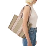 CHLOE MEDIUM WOODY TOTE BAG BLUSHY BEIGE