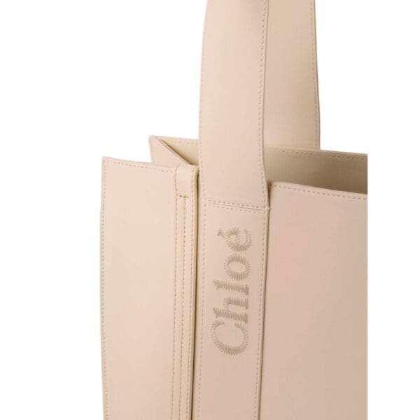 CHLOE MEDIUM WOODY TOTE BAG CEMENT PINK