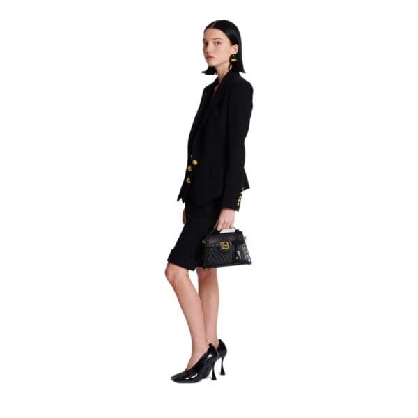 BALMAIN JOLIE MADAME MEDIUM BAG IN CALFSKIN BLACK - Image 7
