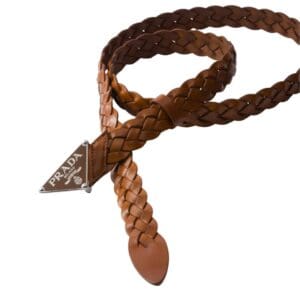 PRADA LEATHER BELT COGNAC