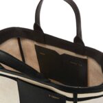 VALEXTRA LINEAR FABRIC MINI TOTE BAG