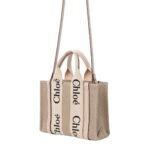 CHLOE SMALL WOODY TOTE BAG CEMENT PINK