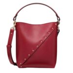 vVALENTINO GARAVANI ROCKSTUD WISPY CALFSKIN BUCKET BAG